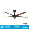 Alpha Cosa EX9 Ceiling Fan - Walnut Matt Black
